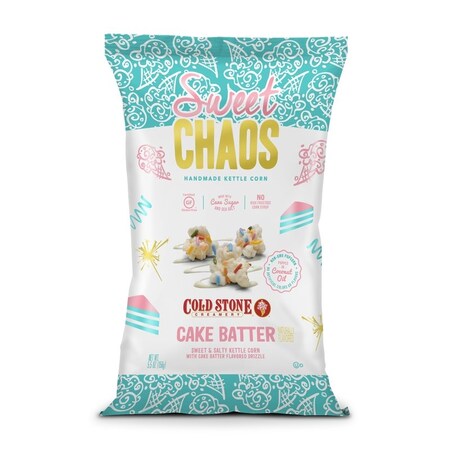 Kennys Candy Co Sweet Chaos Cold Stone Cake Batter Popcorn 5.5 oz Bagged 350072